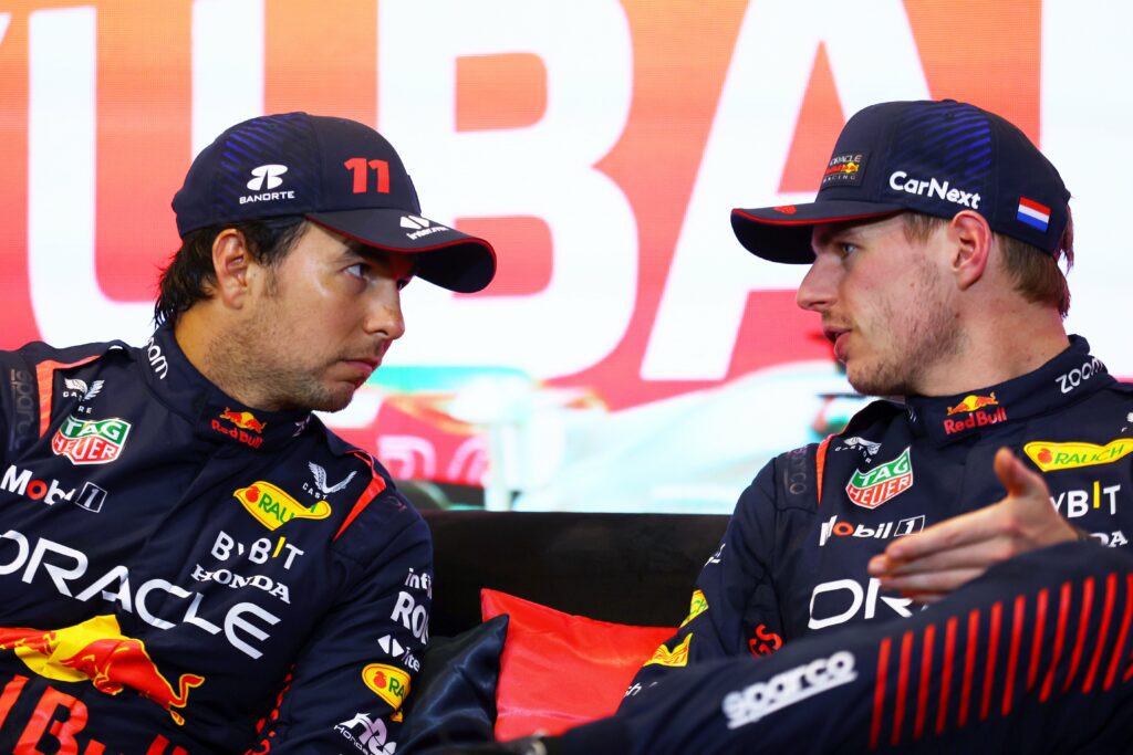 Sergio Perez avec son coéquipier Max Verstappen (Getty Images)