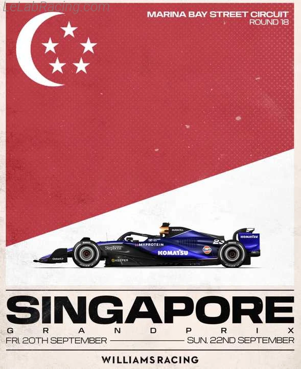 Poster équipe Grand Prix automobile de Singapour 2024