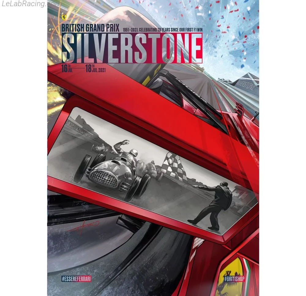Poster équipe Grand Prix automobile de Grande-Bretagne 2021