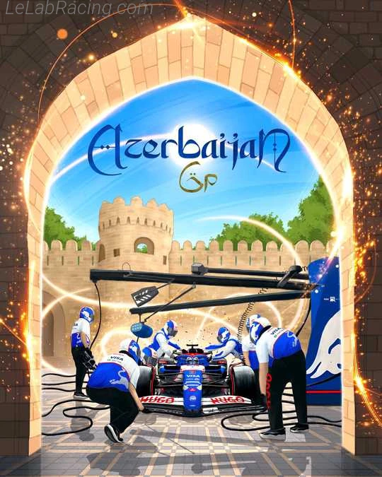Poster équipe Grand Prix automobile d'Azerbaïdjan 2024