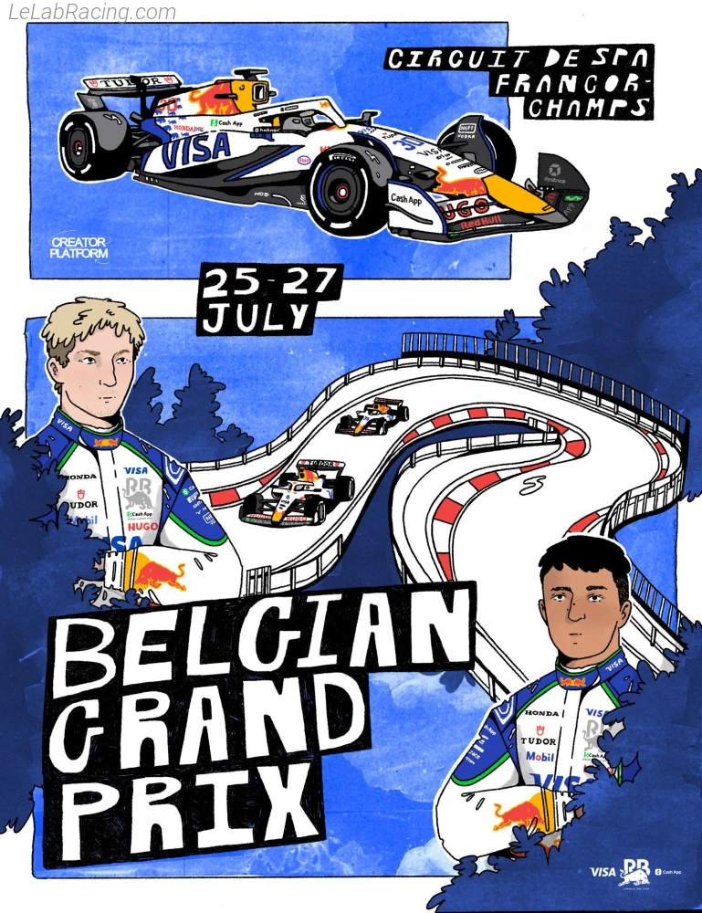 Poster équipe Grand Prix automobile de Belgique 2025