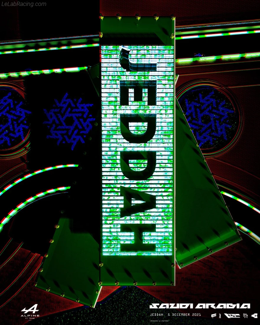 Poster équipe Grand Prix automobile d'Arabie saoudite 2021