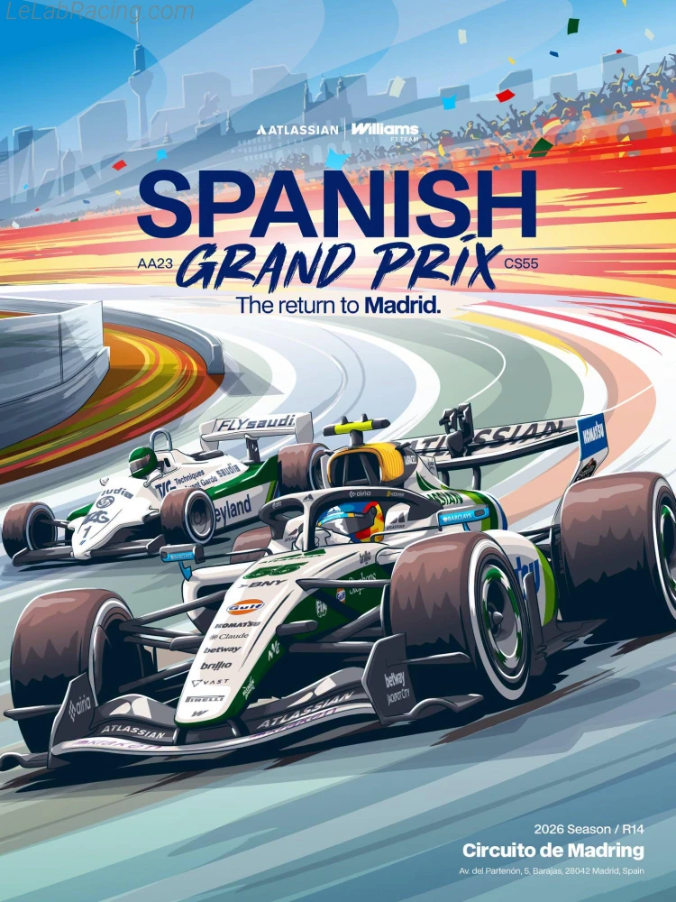 Poster équipe Grand Prix automobile d'Espagne 2026