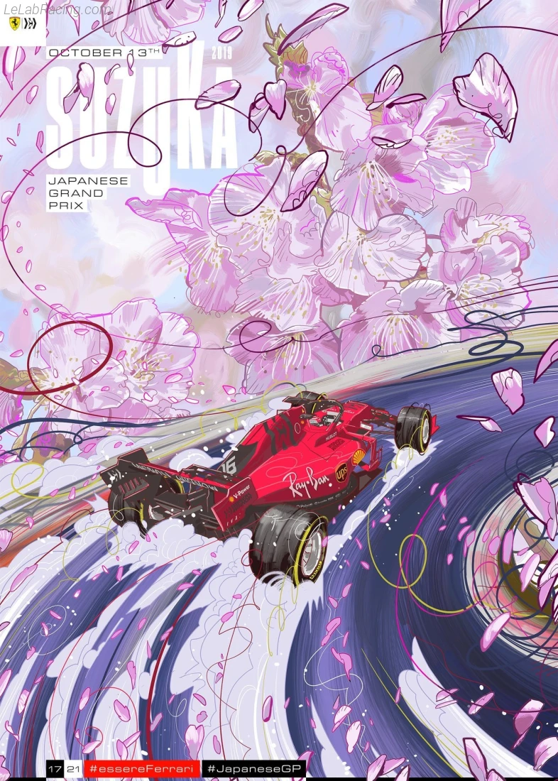 Poster équipe Grand Prix automobile du Japon 2019