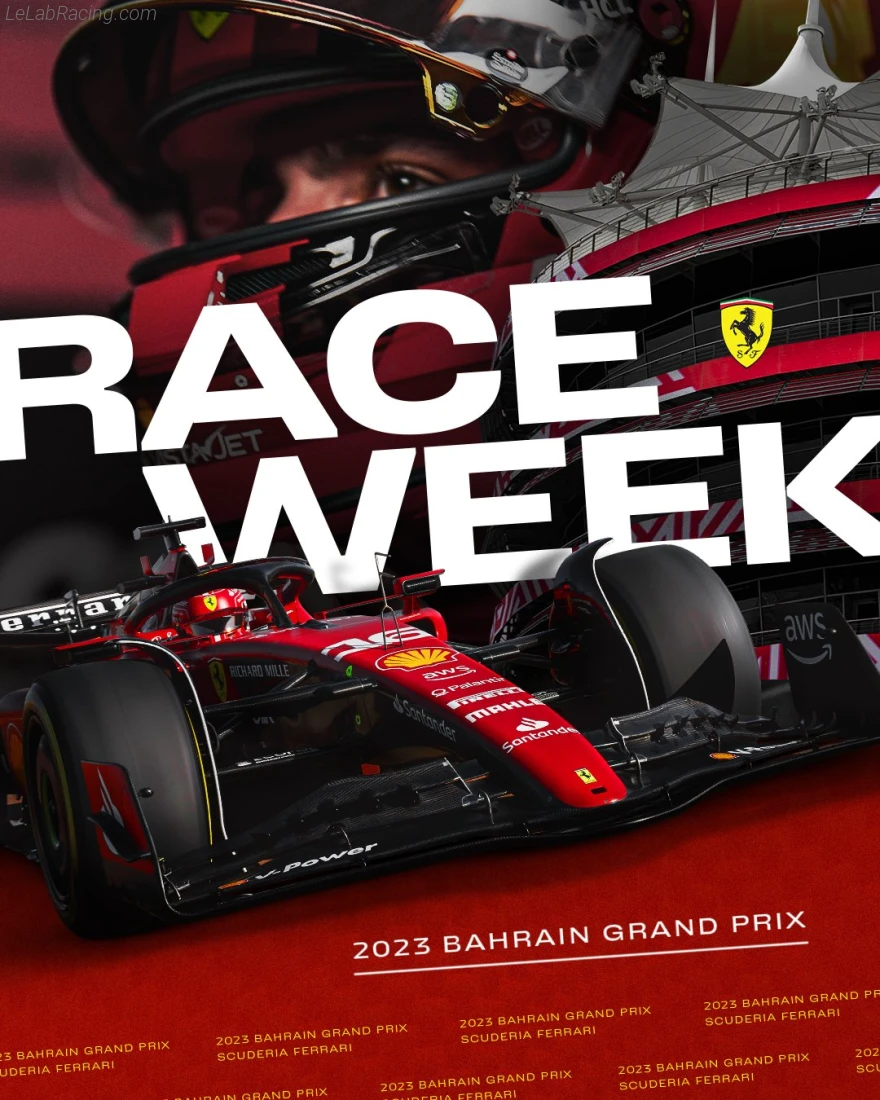 Poster équipe Grand Prix automobile de Bahreïn 2023