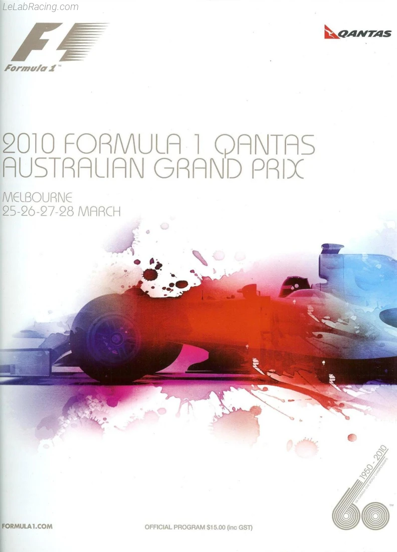 Poster d'un grand prix de la saison de F1 2010