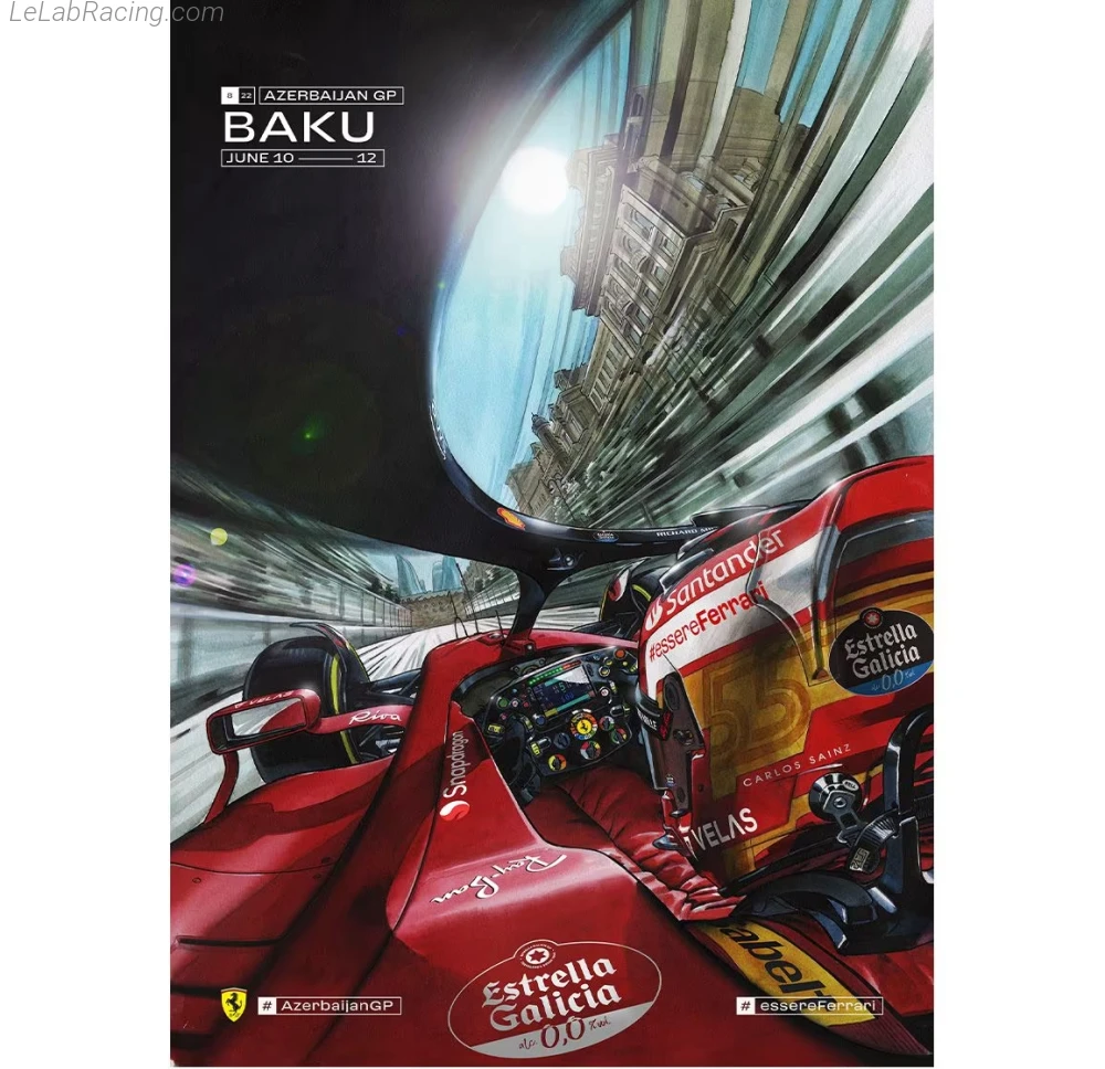 Poster équipe Grand Prix automobile d'Azerbaïdjan 2022