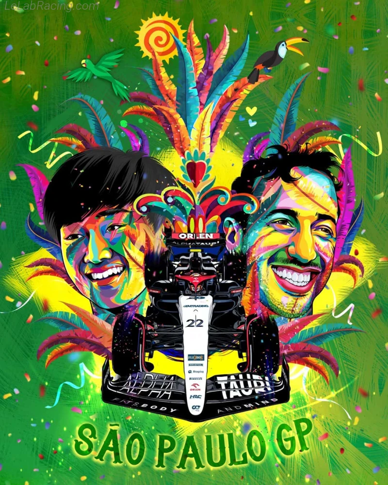 Poster équipe Grand Prix automobile de São Paulo 2023