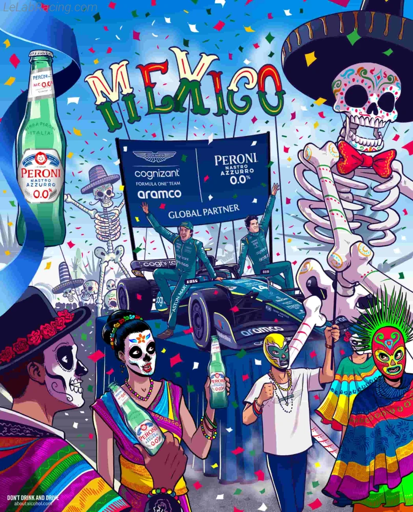 Poster équipe Grand Prix automobile de Mexico 2023