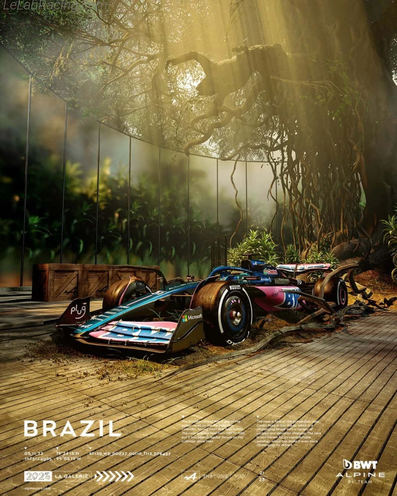 Poster équipe Grand Prix automobile de São Paulo 2023