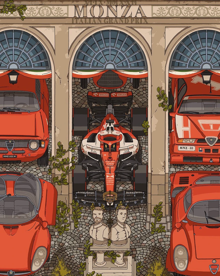 Poster équipe Grand Prix automobile d'Italie 2022