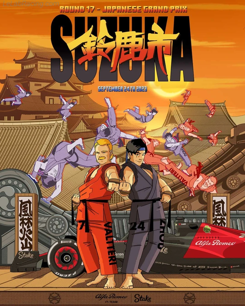 Poster équipe Grand Prix automobile du Japon 2023