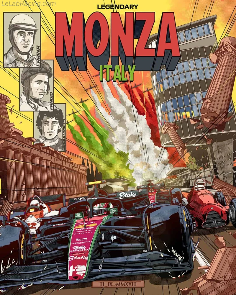 Poster équipe Grand Prix automobile d'Italie 2023
