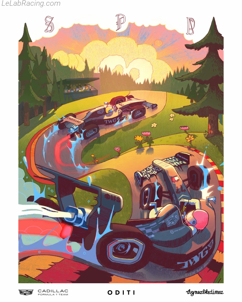 Poster équipe Grand Prix automobile de Belgique 2026