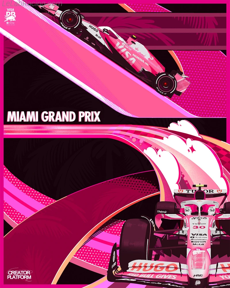 Poster équipe Grand Prix automobile de Miami 2025