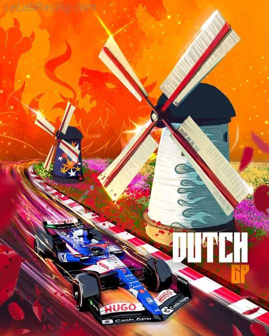 Poster équipe Grand Prix automobile des Pays-Bas 2024