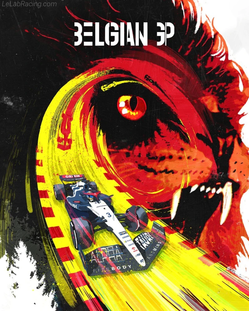 Poster équipe Grand Prix automobile de Belgique 2023