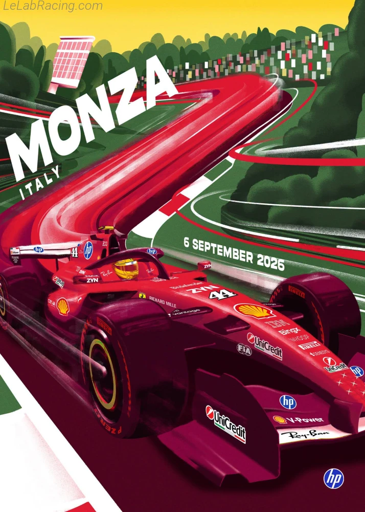 Poster équipe Grand Prix automobile d'Italie 2026