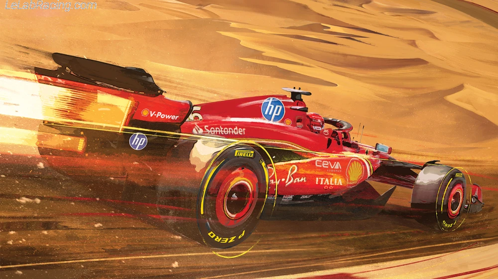 Poster équipe Grand Prix automobile du Qatar 2024