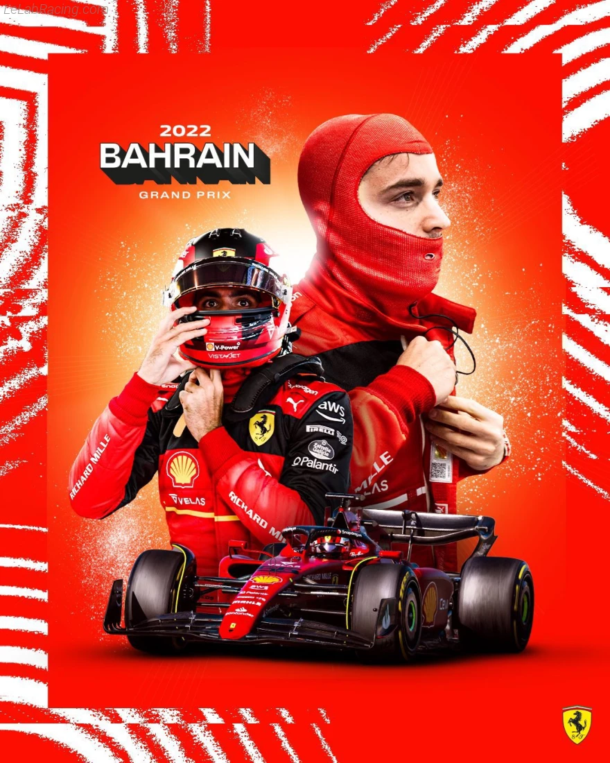 Poster équipe Grand Prix automobile de Bahreïn 2022
