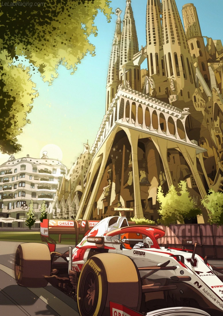 Poster équipe Grand Prix automobile d'Espagne 2021