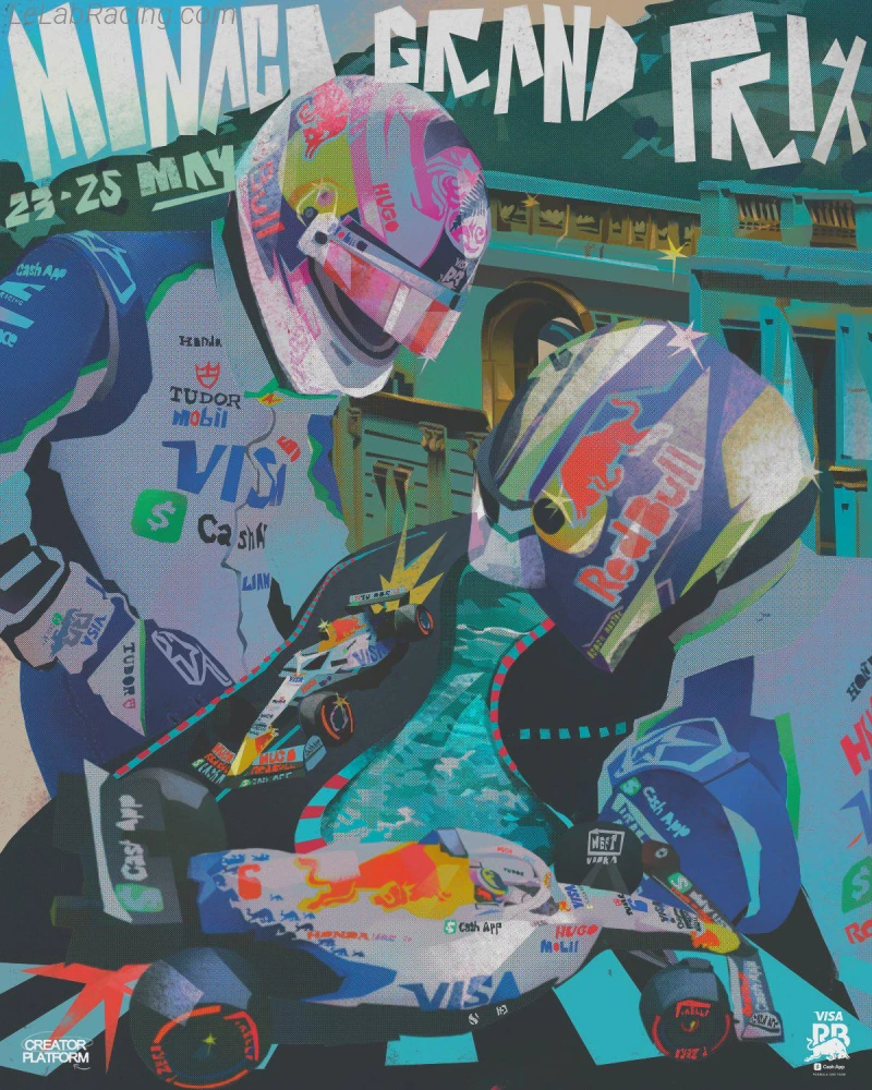 Poster équipe Grand Prix automobile de Monaco 2025