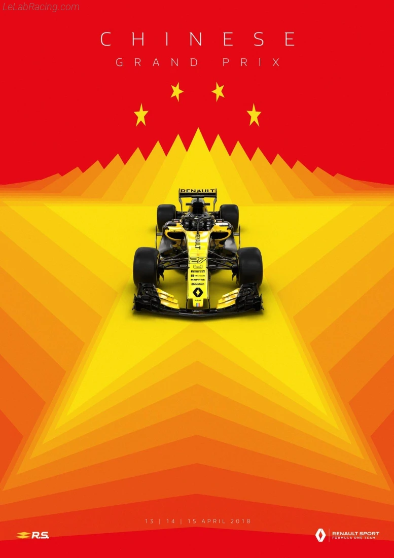 Poster équipe Grand Prix automobile de Chine 2018