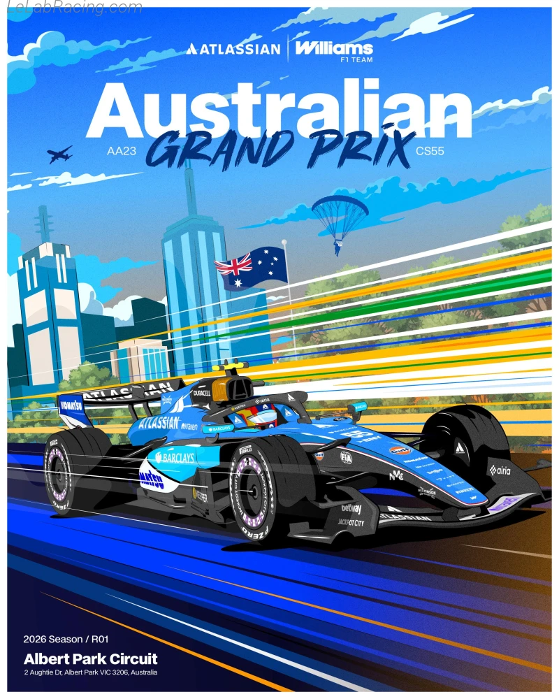 Poster équipe Grand Prix automobile d'Australie 2026