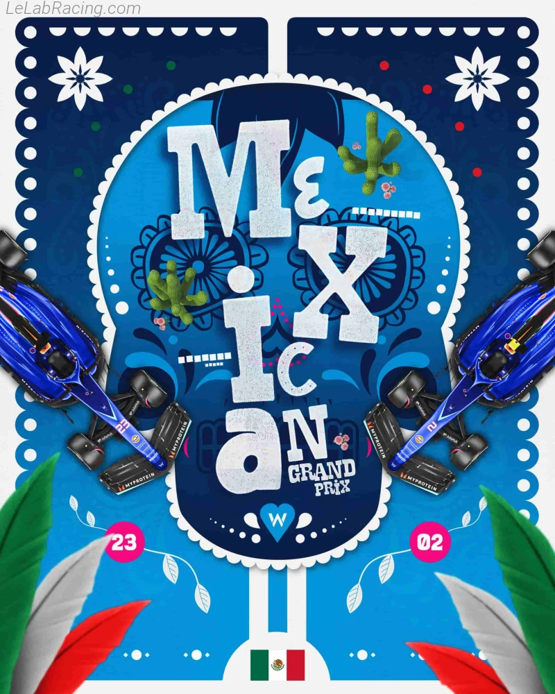 Poster équipe Grand Prix automobile de Mexico 2023