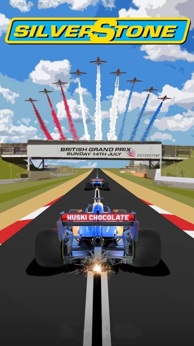 Poster équipe Grand Prix automobile de Grande-Bretagne 2019