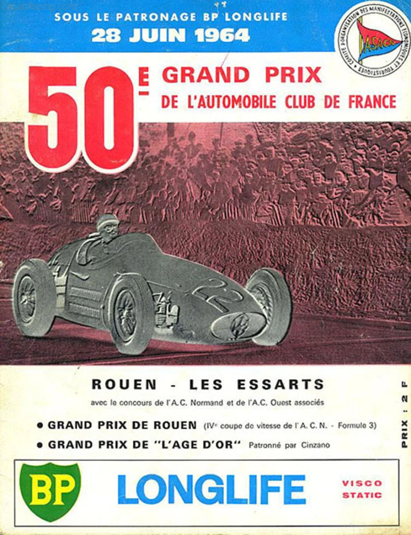 Poster d'un grand prix de la saison de F1 1964