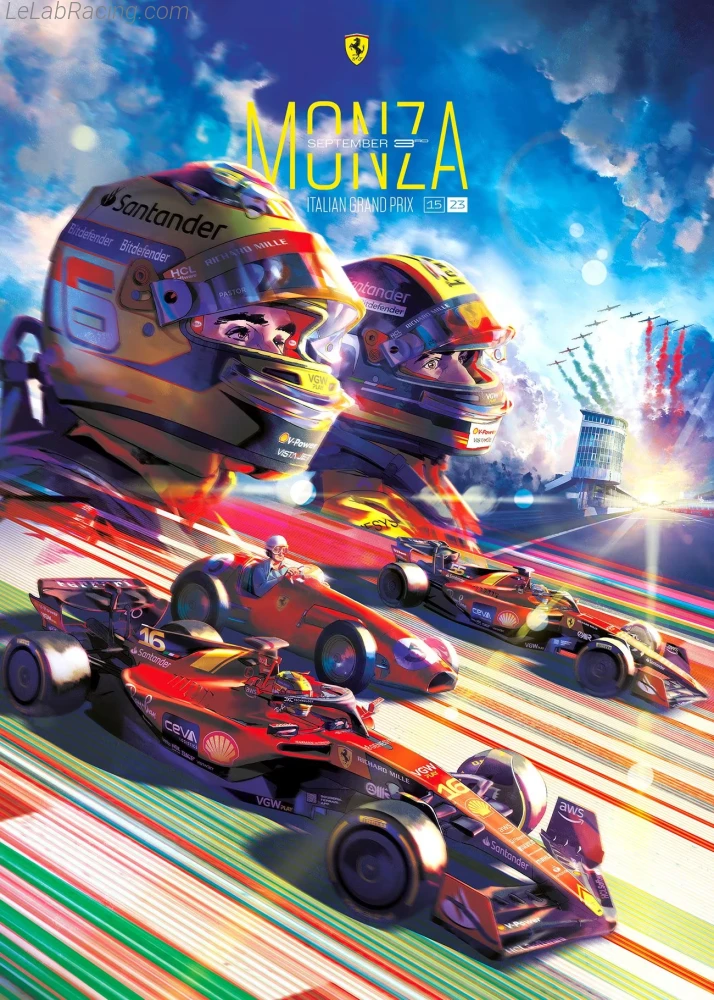 Poster équipe Grand Prix automobile d'Italie 2023