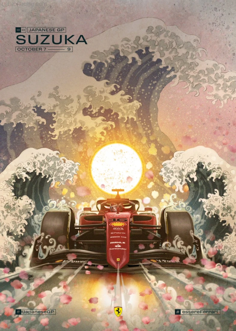 Poster équipe Grand Prix automobile du Japon 2022