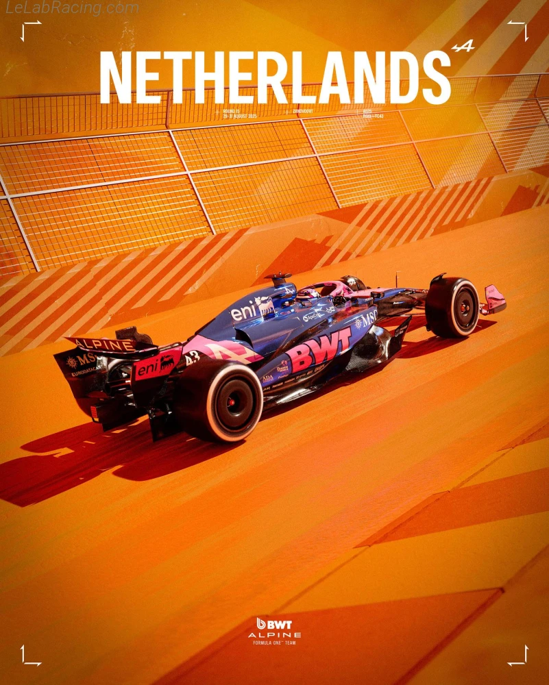 Poster équipe Grand Prix automobile des Pays-Bas 2025