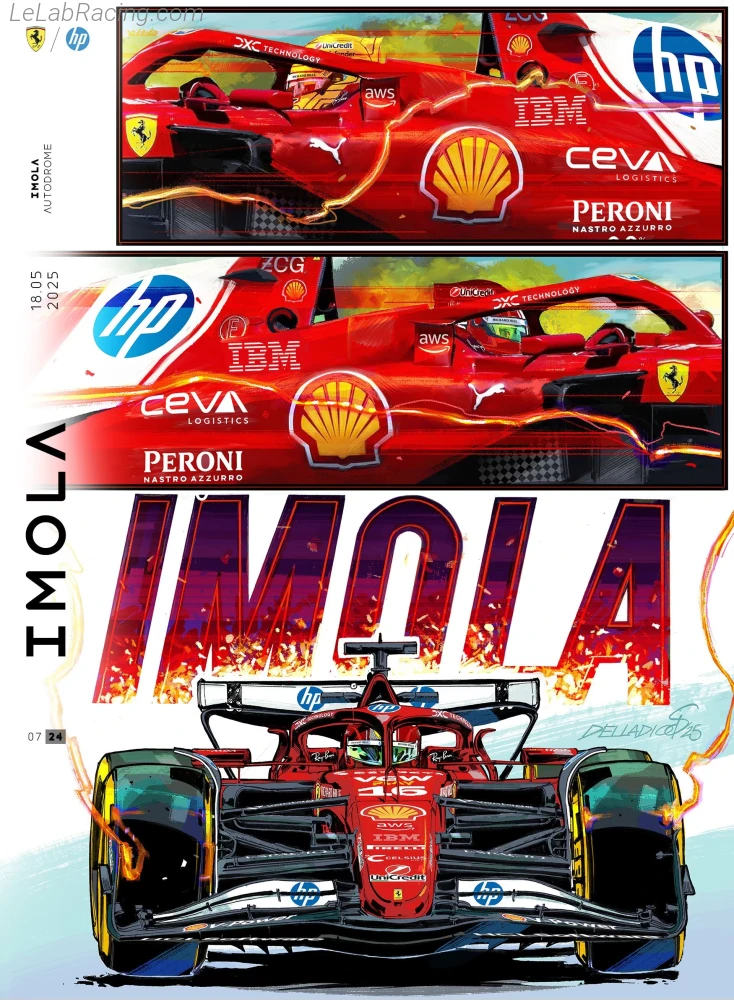 Poster équipe Grand Prix automobile d'Émilie-Romagne 2025