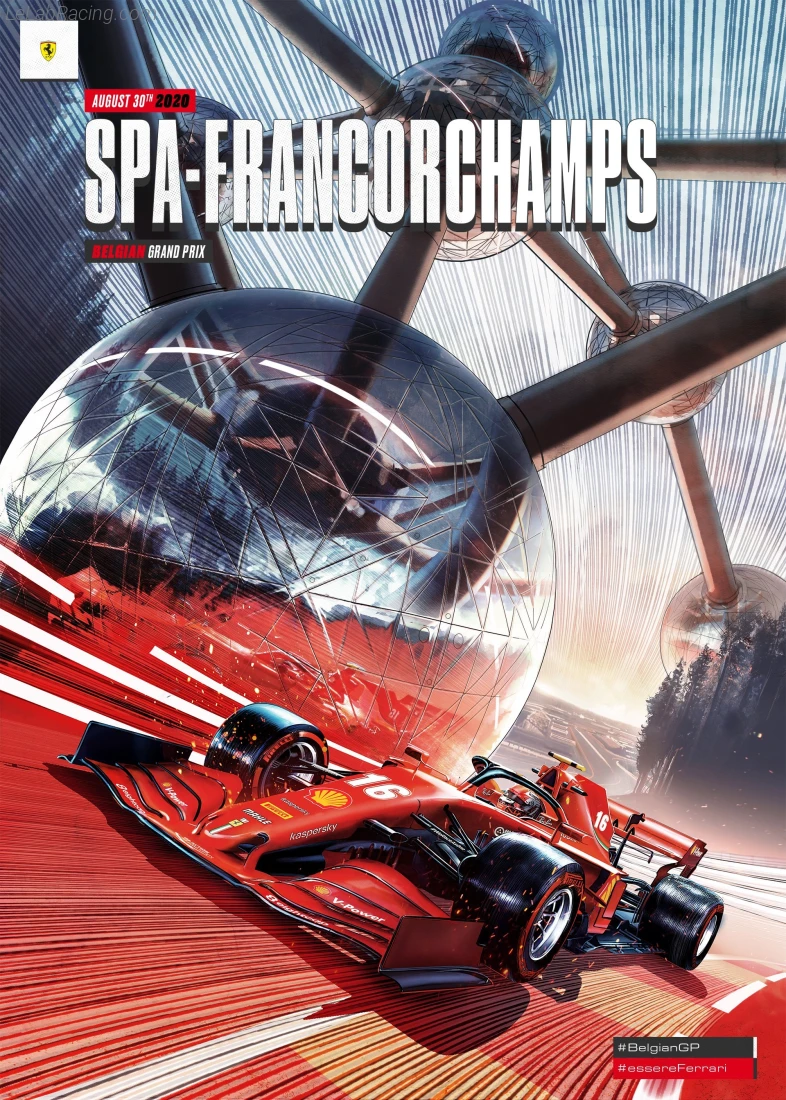 Poster équipe Grand Prix automobile de Belgique 2020