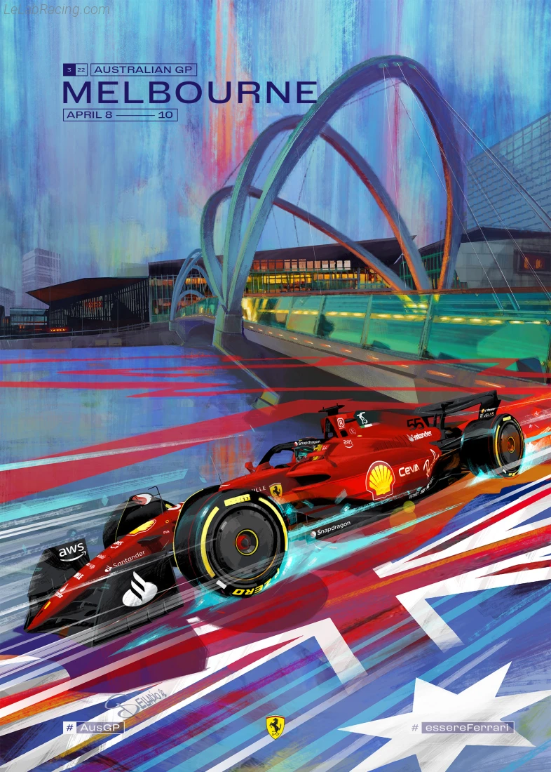Poster équipe Grand Prix automobile d'Australie 2022