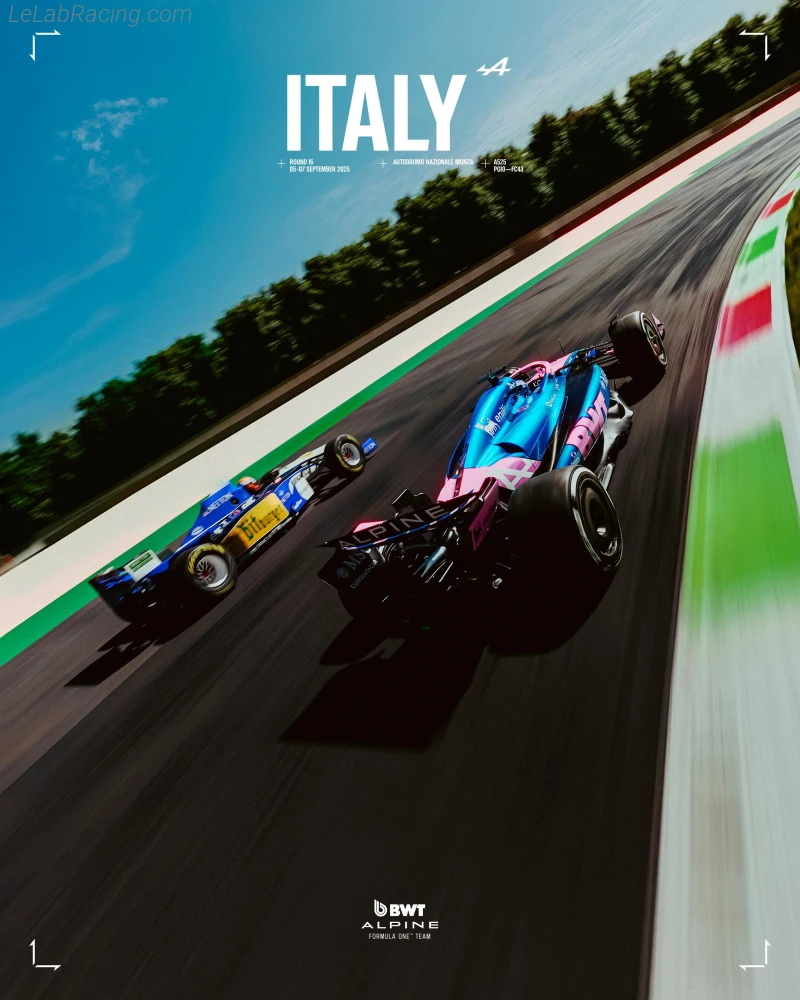 Poster équipe Grand Prix automobile d'Italie 2025