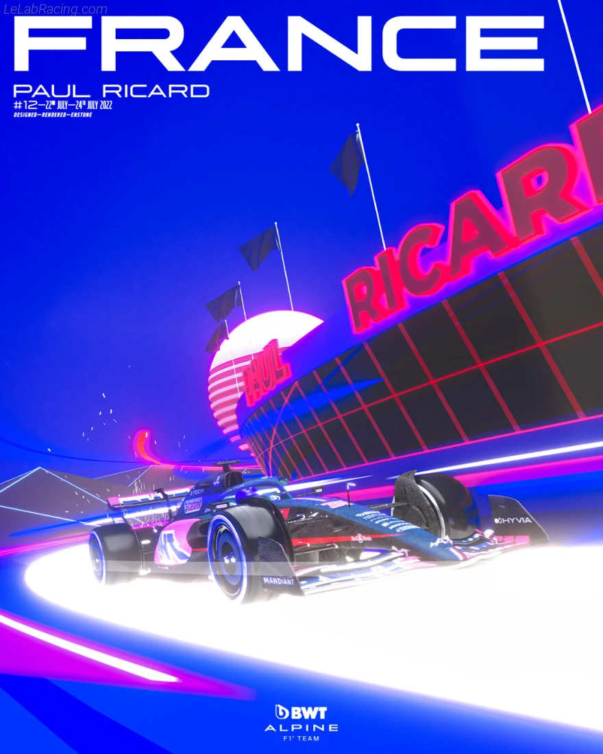 Poster équipe Grand Prix automobile de France 2022
