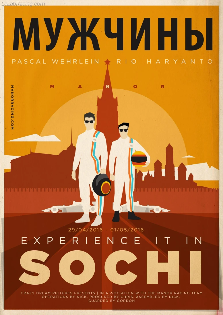 Poster équipe Grand Prix automobile de Russie 2016