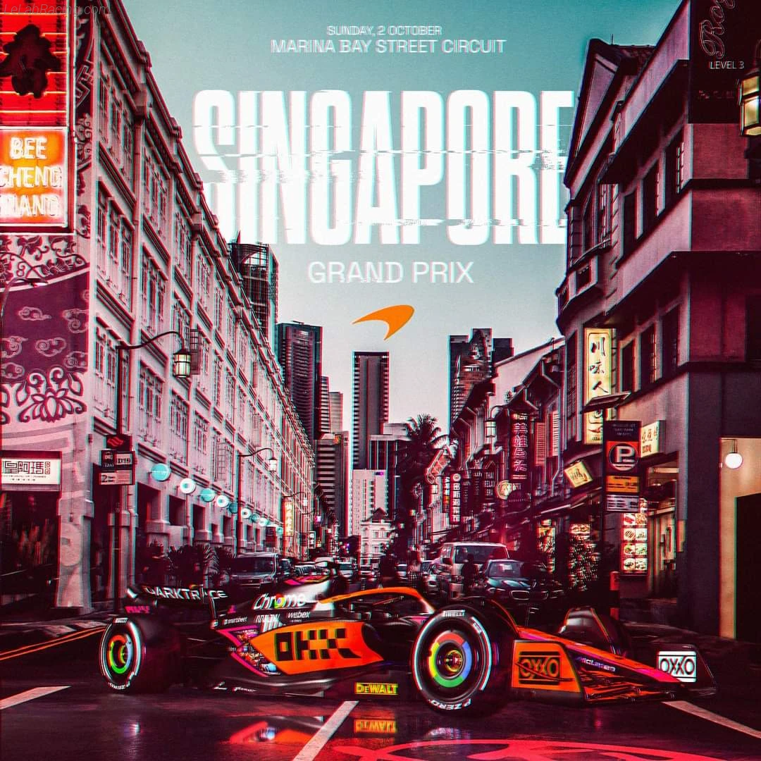 Poster équipe Grand Prix automobile de Singapour 2022