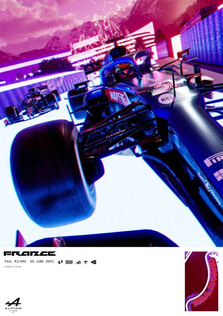 Poster équipe Grand Prix automobile de France 2021