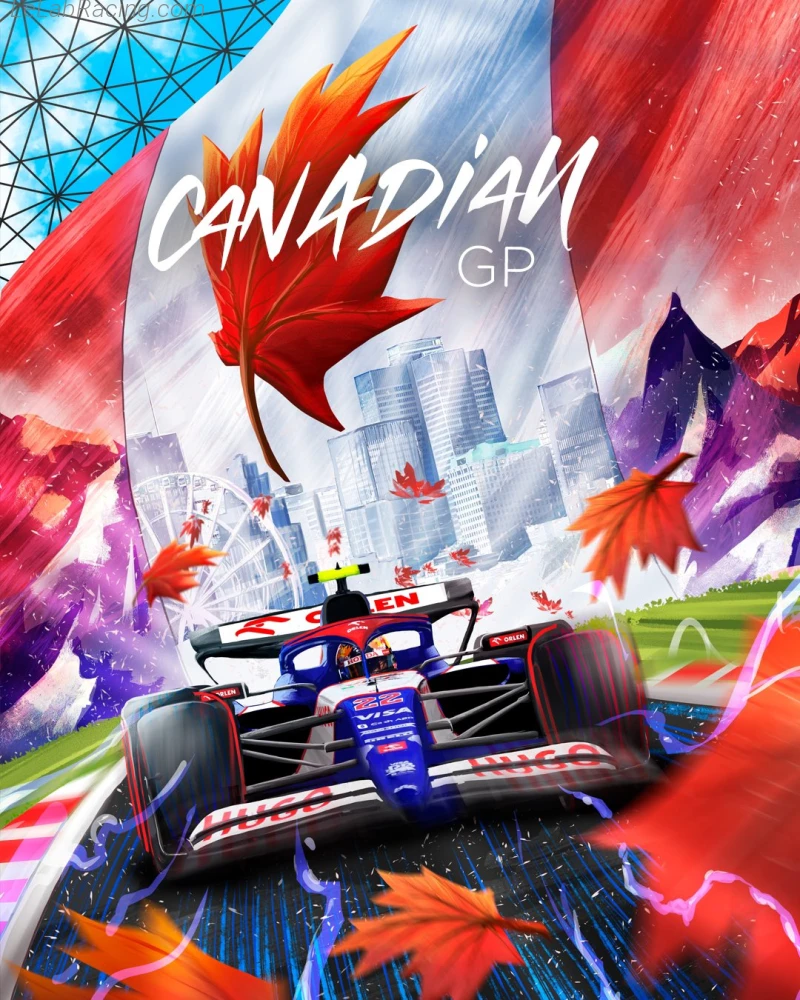 Poster équipe Grand Prix automobile du Canada 2024