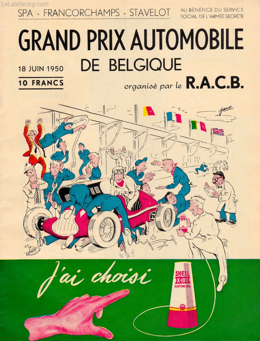 Poster d'un grand prix de la saison de F1 1950