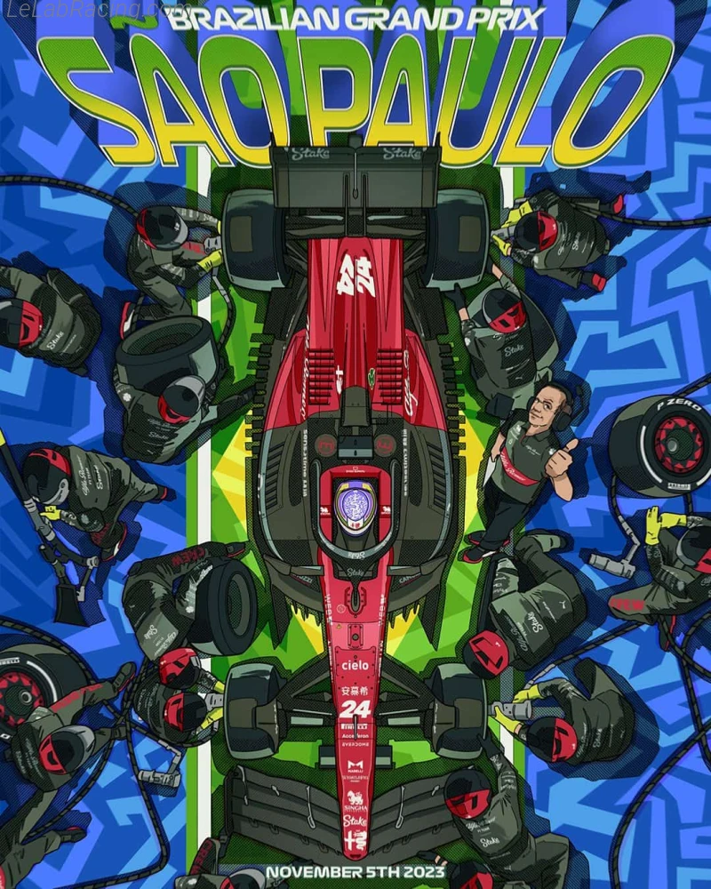 Poster équipe Grand Prix automobile de São Paulo 2023