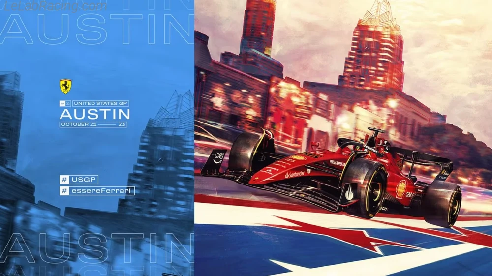 Poster équipe Grand Prix automobile des États-Unis 2022