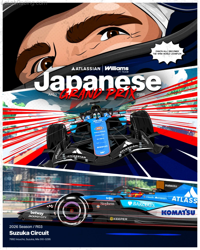 Poster équipe Grand Prix automobile du Japon 2026