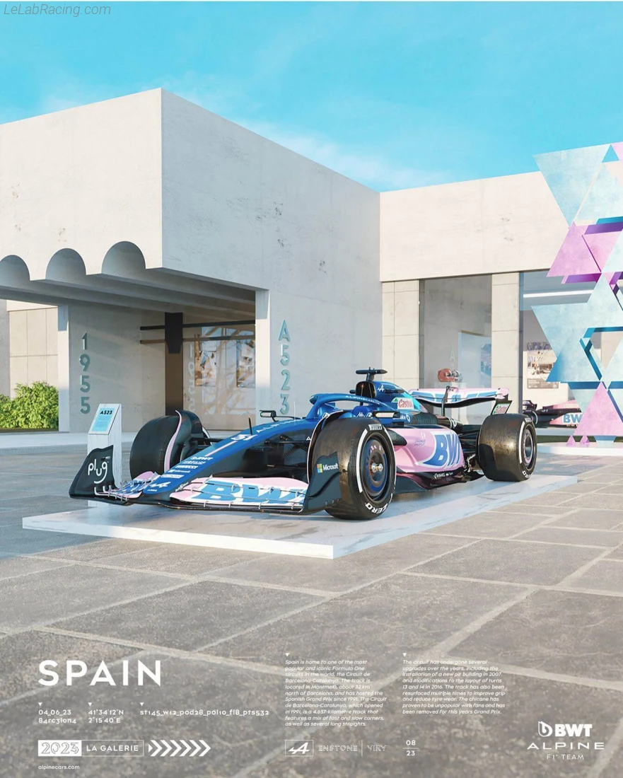 Poster équipe Grand Prix automobile d'Espagne 2023