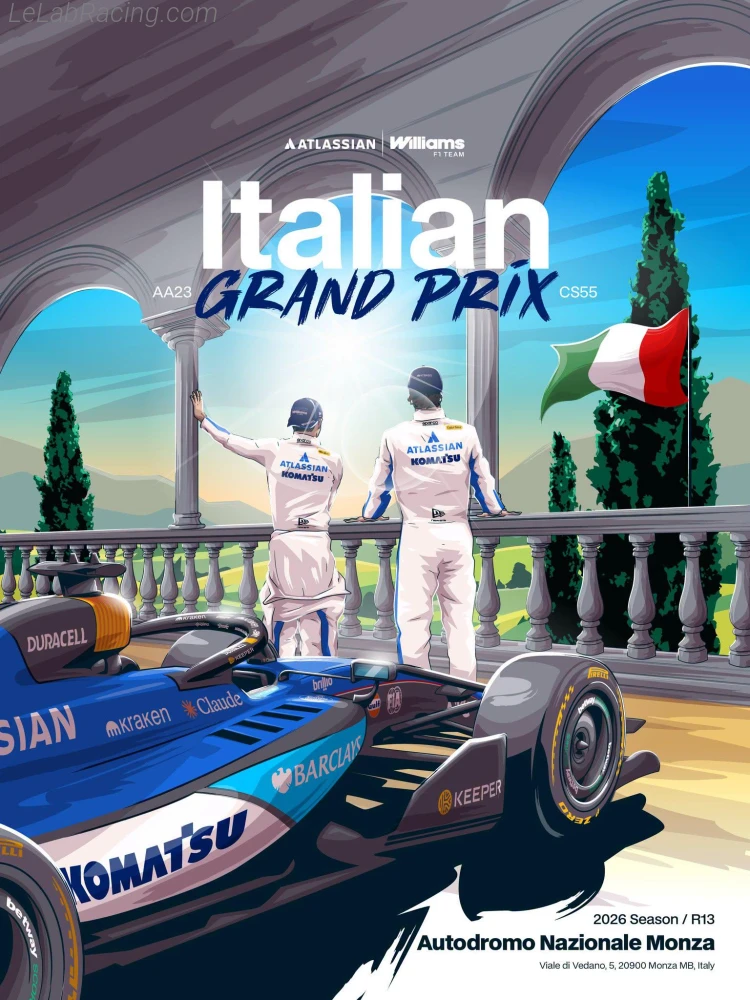 Poster équipe Grand Prix automobile d'Italie 2026