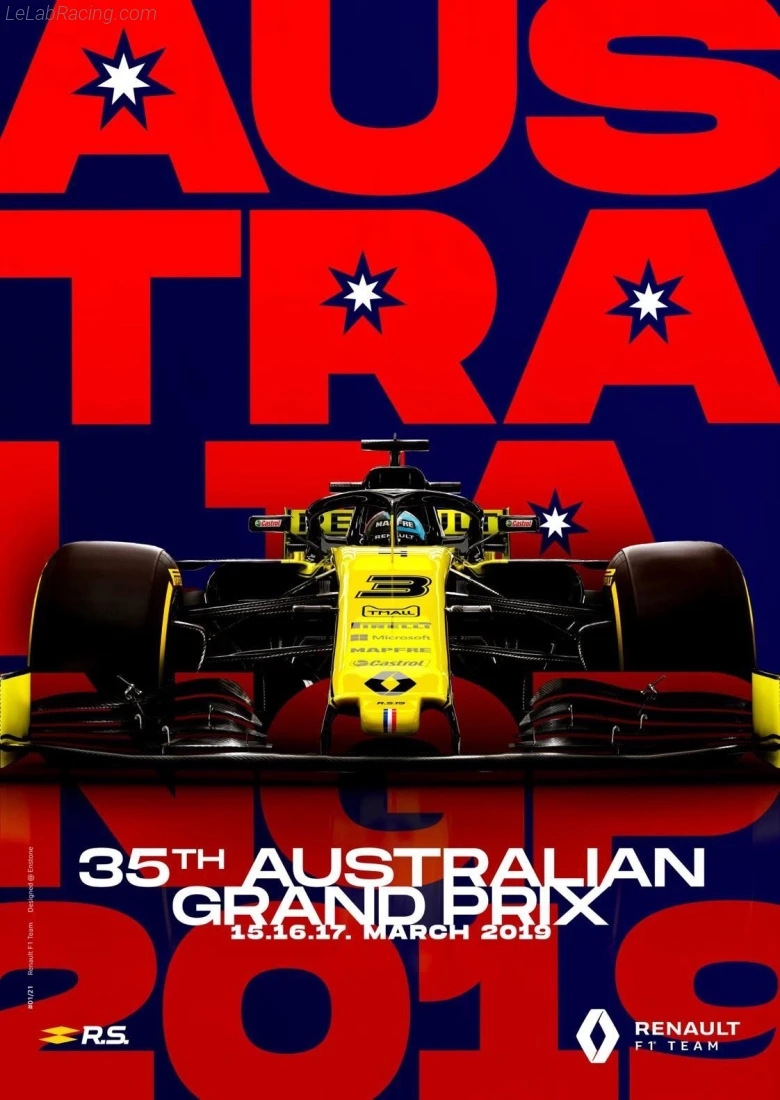 Poster équipe Grand Prix automobile d'Australie 2019